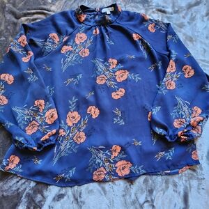 Floral Navy Blouse